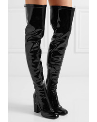 Черные кожаные ботфорты от Laurence Dacade