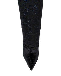 Черные кожаные ботфорты от Balmain