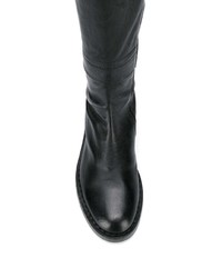 Черные кожаные ботфорты от Ann Demeulemeester