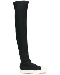 Черные кожаные ботфорты от Rick Owens DRKSHDW