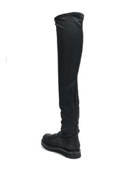 Черные кожаные ботфорты от Rick Owens
