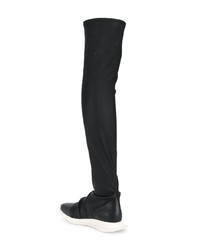 Черные кожаные ботфорты от Rick Owens
