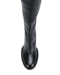 Черные кожаные ботфорты от Ann Demeulemeester