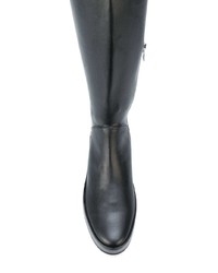 Черные кожаные ботфорты от Calvin Klein