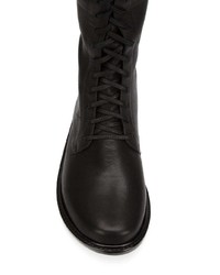 Черные кожаные ботфорты от Valas