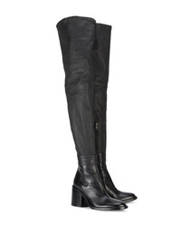 Черные кожаные ботфорты от Ann Demeulemeester