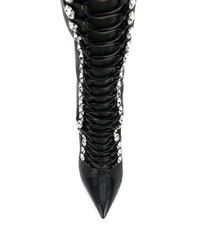 Черные кожаные ботфорты от Casadei