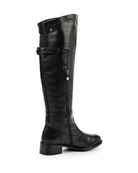 Черные кожаные ботфорты от Valley