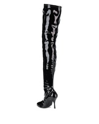 Черные кожаные ботфорты от Stuart Weitzman