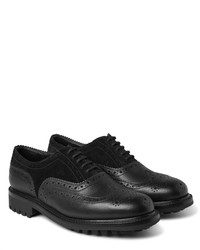 Черные кожаные броги от Grenson