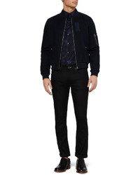 Черные кожаные броги от Grenson