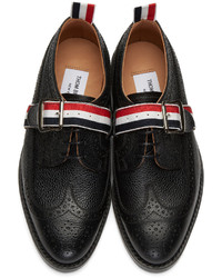 Женские черные кожаные броги от Thom Browne