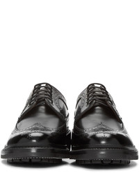 Черные кожаные броги от Grenson