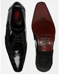 Черные кожаные броги от Jeffery West