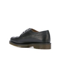 Черные кожаные броги от Dr. Martens