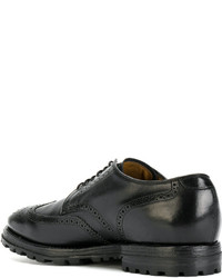 Черные кожаные броги от Officine Creative