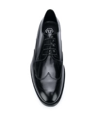 Черные кожаные броги от Philipp Plein