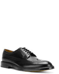 Черные кожаные броги от Doucal's