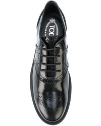 Женские черные кожаные броги от Tod's