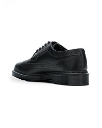 Черные кожаные броги от Dr. Martens