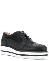 Женские черные кожаные броги от Hogan