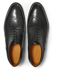 Черные кожаные броги от John Lobb