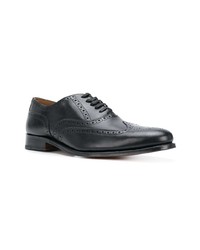 Черные кожаные броги от Grenson