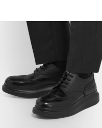 Черные кожаные броги от Alexander McQueen