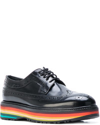 Женские черные кожаные броги от Paul Smith