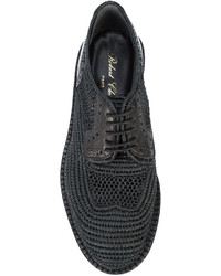 Женские черные кожаные броги от Robert Clergerie