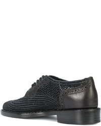 Женские черные кожаные броги от Robert Clergerie