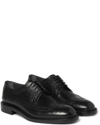 Черные кожаные броги от Hugo Boss