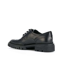 Черные кожаные броги от Versace