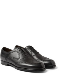 Черные кожаные броги от Bottega Veneta