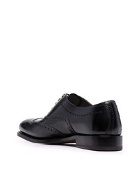 Черные кожаные броги от Salvatore Ferragamo