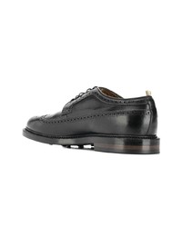 Черные кожаные броги от Officine Creative