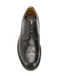 Черные кожаные броги от Officine Creative