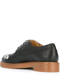 Женские черные кожаные броги от MM6 MAISON MARGIELA