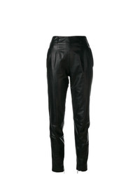 Женские черные кожаные брюки-галифе от Christopher Kane