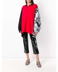 Женские черные кожаные брюки-галифе от Koché