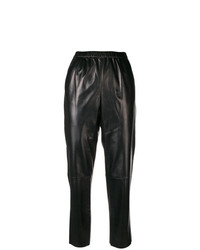 Женские черные кожаные брюки-галифе от Drome