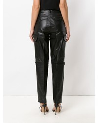 Женские черные кожаные брюки-галифе от Reinaldo Lourenço