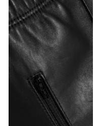 Женские черные кожаные брюки-галифе от Balenciaga