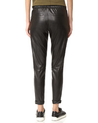 Женские черные кожаные брюки-галифе от David Lerner