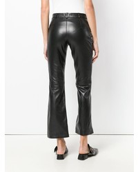 Черные кожаные брюки-клеш от L'Autre Chose