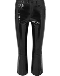 Черные кожаные брюки-клеш от J Brand