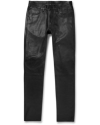 Черные кожаные брюки чинос от Acne Studios
