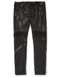 Черные кожаные брюки чинос от Belstaff