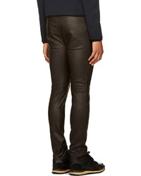 Черные кожаные брюки чинос от Closed