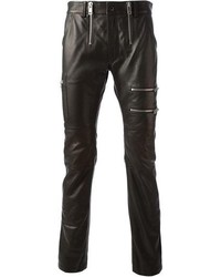 Черные кожаные брюки чинос от Diesel